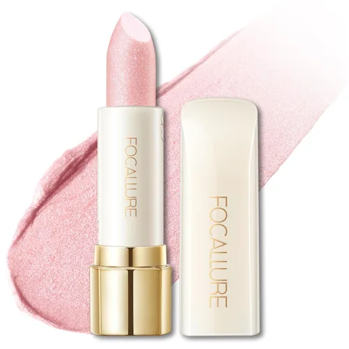 Vista 14 de FOCALLURE Lápiz labial brillante hidratante, acabado brillante perlado, bálsamo labial tintado hidratante con textura cremosa, mancha de labios