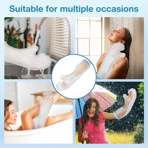 Vista 4 de Funda impermeable para brazo adulto, protector de brazo para ducha, funda de ducha para bolsa de fundición de brazo, cubierta de brazo para ducha