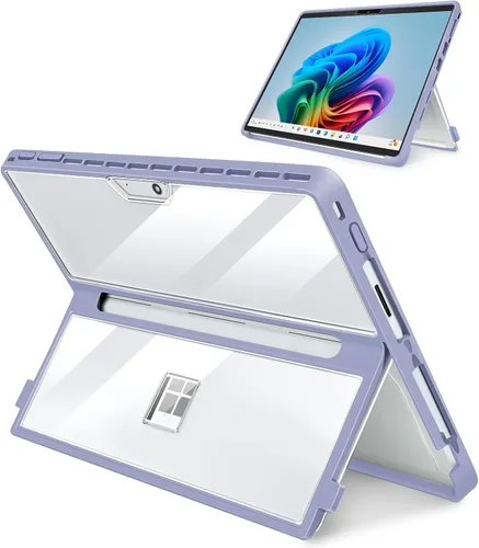 Vista 13 de Funda para Microsoft Surface Pro 11/10/9/8 de 13 pulgadas, con cubierta de stent y correa de mano, todo en uno a prueba de golpes, funda resistente