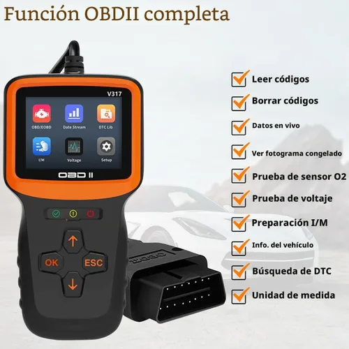 Vista 3 de Zpana Escáner OBD2 para Coche, Herramienta de Diagnóstico, Lector de Códigos de Fallas del Motor del Vehículo, Limpieza de Datos, Disposición I/M