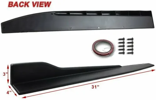 Vista 7 de Q1-TECH, 5 piezas de borde delantero + falda lateral Rocker Winglet Canard difusor ala compatible con Mazda 3 Hatchback 2019-2026 / modelo 5DR