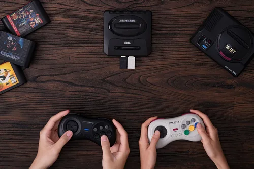 Vista 6 de 8Bitdo M30 2.4G Wireless Gamepad for Sega Genesis Mini and Mega Drive Mini and Switch with 6-Button Layout (White)