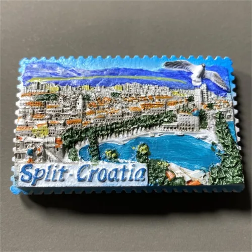 Vista 2 de Split Croacia - Imán para nevera, recuerdo de viaje, decoración de nevera, calcomanía magnética, colección artesanal