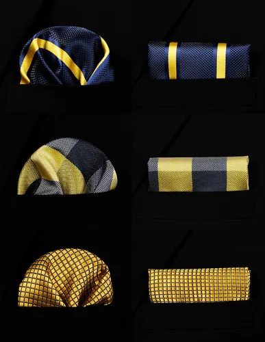 Vista 46 de HISDERN Juego de corbatas extralargas para hombre y pañuelo de bolsillo de 63 pulgadas, colección XL, caja de regalo, corbata, lote de 3