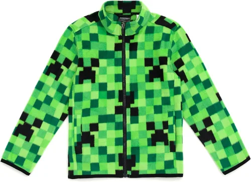Vista 3 de Minecraft Chaqueta de forro polar con cremallera para niños pequeños y grandes