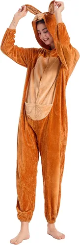 Vista 3 de Unisex Animals Costume AdultPlush Hooded Animals Onesie Homewear AdultsHalloween Christmas Jumpsuit Women & Men