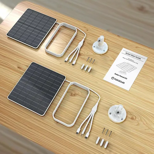 Vista 6 de Cargador de panel solar plegable con carga de puerto USB para smartphone, banco de energía, dispositivos pequeños (2 piezas de 6 W)