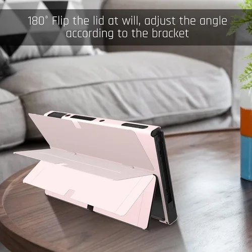 Vista 7 de FUNDIARY Flip Shell - Funda acoplable para Nintendo Switch OLED modelo 2021, accesorios para consola Switch OLED y Joycon con protector de pantalla