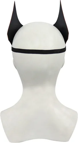 Vista 6 de WandaVision Wanda Maximoff - Máscara de bruja para cosplay, disfraz de Halloween, accesorios de máscaras, tiara roja