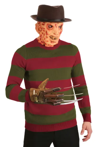 Vista 5 de Suéter a Rayas de Pesadilla en Elm Street Freddy para Adultos Multicolor