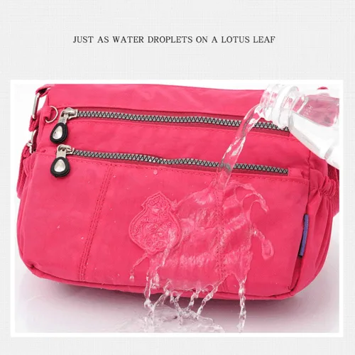 Vista 2 de MINTEGRA Bolso de hombro para mujer, bolso cruzado impermeable, bolso de viaje de nailon ligero