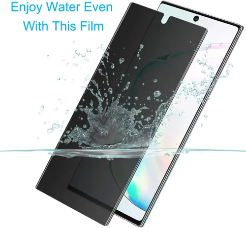 Vista 2 de [Paquete de 2] Protector de pantalla de privacidad compatible con Samsung Galaxy Note 10 Plus Note 10+ Note 10 Plus 5G