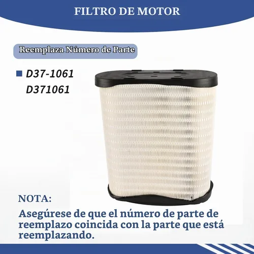 Vista 3 de Filtro de Motor D37-1061 Compatible con Kenworth T680 2023, Peterbilt 579 2023, Reemplaza D371061
