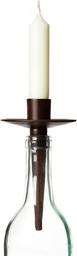 Vista 2 de Northern Lights Candles Bottelabra Taper Holder, Bronce
