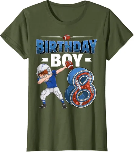 Vista 68 de Dabbing Boy - Camiseta de 8 años de fútbol americano americano, Negro, S