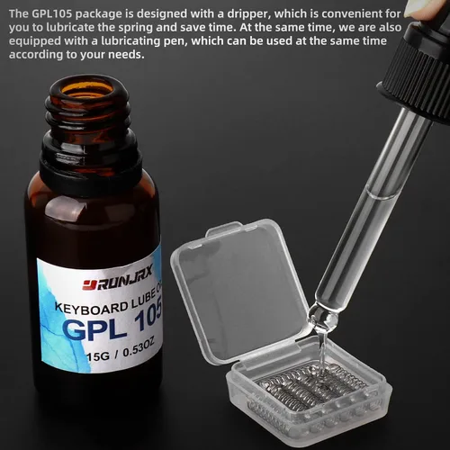 Vista 2 de RUNJRX - Lubricante de interruptor GPL 105 0.53 oz/0.53 onzas, lubricante de interruptor de teclado para interruptor de teclado, lubricante