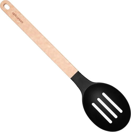 Vista 5 de Epicurean Gourmet Series - Cuchara mediana de nailon con mango natural con cabeza negra