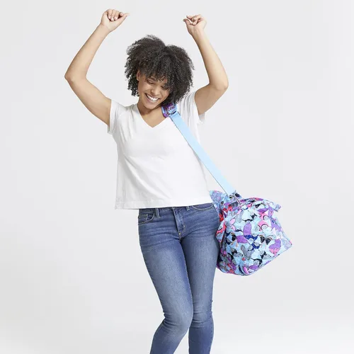 Vista 6 de Vera Bradley Bolso de viaje mediano de algodón para mujer