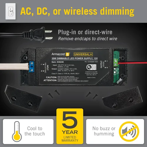 Vista 4 de Armacost Lighting Controlador LED regulable de 30 vatios Universal+12V DC ELV/MLV/TRIAC 830240