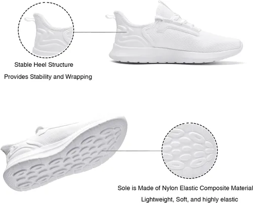 Vista 3 de Zapatos deportivos para caminar y correr para mujer, ligeros, casuales