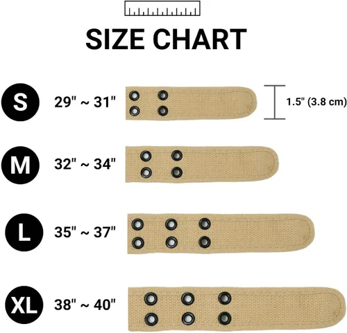 Vista 9 de Funky Junque Mens Women Belt Work Tactical Canvas Military Double Pronged Heavy Duty Army Grommets Web Black Grunge