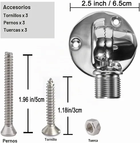 Vista 5 de ZOMCHAIN Montaje en carril de trinquete, Soportes de antena VHF marinos,Montaje de base ajustable de acero inoxidable 316 para barco