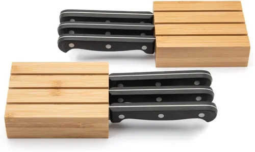 Vista 6 de Organizador de Cajón de Cocina Purawood - Organizador de Utensilios Extensible para Cocina, Bandeja de Cuchillos y Organizador de Cubiertos, 3-5