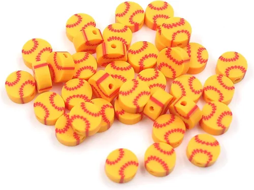 Vista 68 de 100 piezas de cuentas de arcilla polimérica Heishi espaciadoras mixtas, suministros para hacer pulseras, pendientes, collares de bricolaje, Bandera