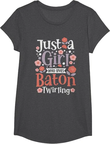 Vista 44 de A Girl Who Loves Baton Twirling - Camiseta de giro Majorette Twirler, Negro