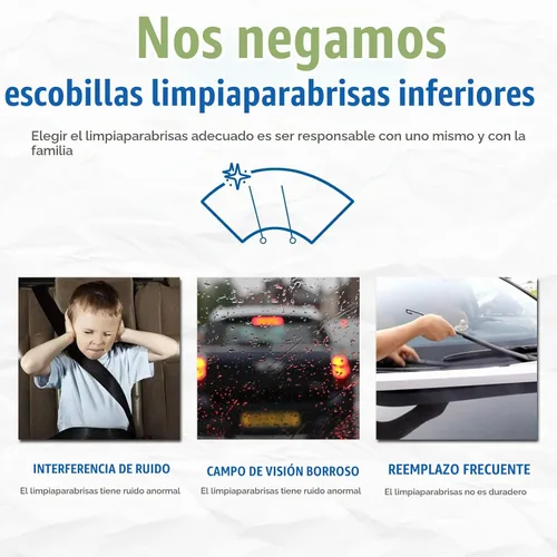 Vista 4 de Limpiaparabrisas de 15"+15" con juegos de escobillas limpiaparabrisas traseras de 13", repuesto automotriz para Jeep Wrangler 2007-2017, escobillas