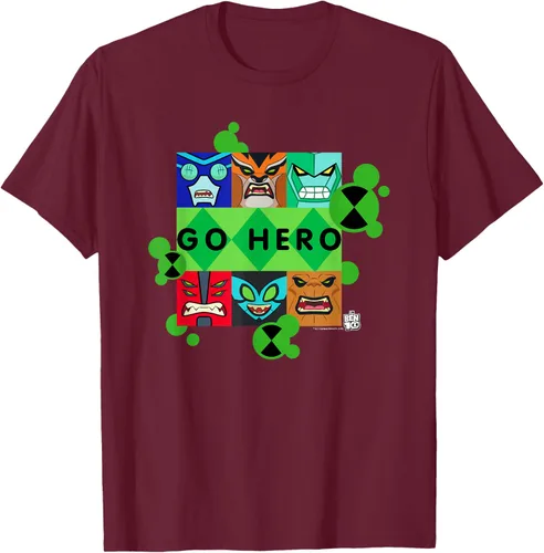 Vista 14 de Ben 10 Go Hero - Camiseta, Azul / Patchwork, S