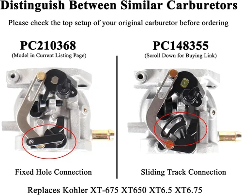 Vista 7 de Carburador XT675 para Toro 20371 20378 20377 20171 22 pulgadas reciclador cortacésped con motor Kohler XT675 XT650 XT6.5 XT6.75 6.5hp 6.75hp 149cc