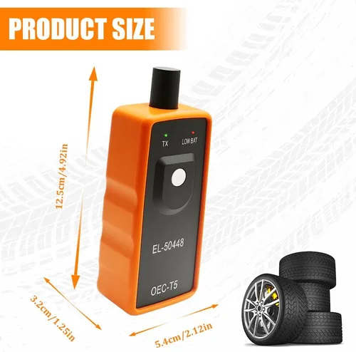 Vista 2 de TPMS Herramienta de reaprendizaje para sensor de neumáticos GM, herramienta de programación TPMS, EL-50448 OEC T5 Sistema de activación y reinicio