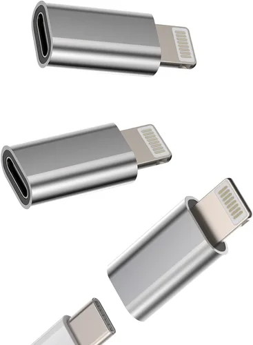 Vista 9 de zoyuzan Adaptador de cable de carga USB C macho a Lightning hembra, paquete de 3 unidades para iPhone compatible con Galaxy Note S10 S20 S21 S22 S23