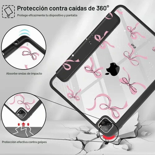 Vista 4 de May Chen Funda para iPad Pro de 11 pulgadas M2 de 4ª generación 2022, iPad Pro 11 de 3ª/2ª/1ª generación, Funda con cubierta trasera transparente a