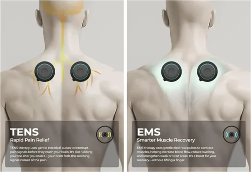 Vista 13 de Chirp Halo - Estimulador muscular inalámbrico - Dispositivo EMS portátil para recuperación muscular, alivio del dolor y entrenamiento de fuerza
