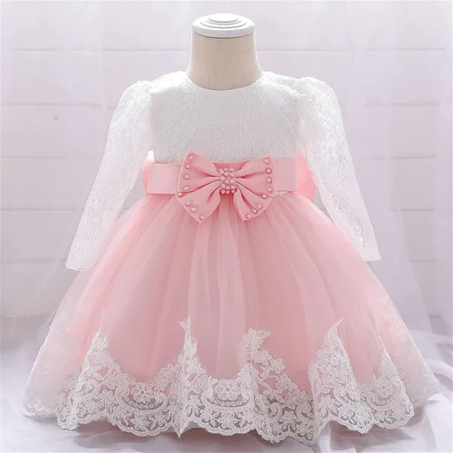 Vista 2 de Vestido de otoño de lino de algodón de manga larga con tutú de flores, vestido de princesa, vestido de tul para Navidad