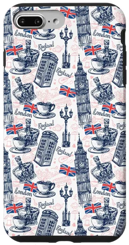 Vista 12 de Funda para iPhone 16 London con Big Ben, Booth, Union Jack, funda de té inglés