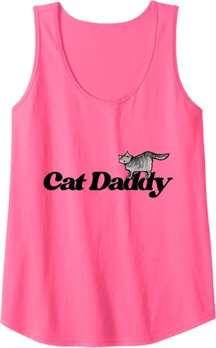Vista 10 de Cat Daddy Funny Cat Dad Camiseta sin mangas, Blanco, S