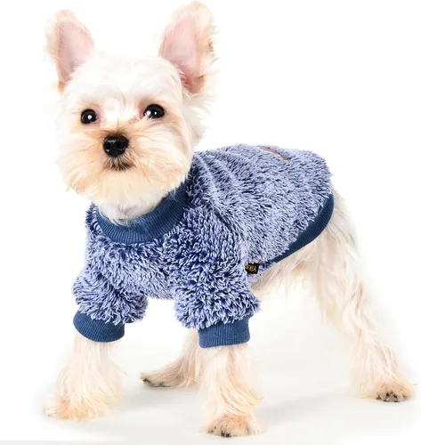 Vista 15 de Suéteres para perros pequeños, niña, perro macho, suéter, forro polar suave, ropa de invierno para mascotas, niño, niña, sudaderas de felpa, Negro