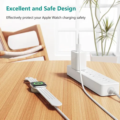 Vista 2 de Gyusity Cargador magnético para iWatch 1 en 1 a cable USB C de 3 pies