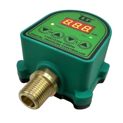 Vista 6 de GamaTech - Interruptor de presión ajustable digital de 110 V/220 V, 10 A/5 A, para bomba de agua y bomba de aire, 1/2 pulgada macho NPT, 0-230 psi