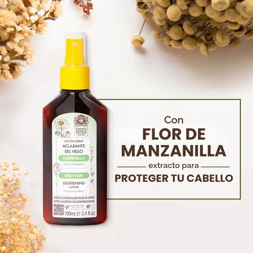 Vista 5 de Intea Cubrevello - Loción para aclarar el cabello, spray de botella con extracto de manzanilla natural ecológico, sin parabenos y amoníaco, 3.4
