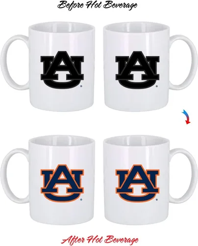 Vista 4 de Sunkiss Unlimited Taza de café de cerámica con el logotipo de ThermoH de la NCAA (Auburn Tigers)