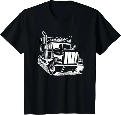 Vista 72 de Diesel Big Rig 18 Wheeler - Camiseta de camionero para camionero, Negro, S