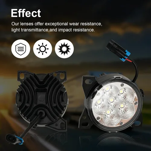 Vista 5 de Juego de lámparas LED para luces antiniebla de reemplazo para Kenworth T660 T680 (SET)