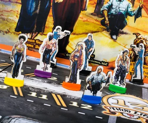 Vista 6 de BoardGame Thug Life The Board Game (2-6 Homies) una carta de amor a la lucha urbana en todo Estados Unidos. Inspirado en la cultura callejera de Los