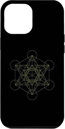 Vista 6 de Funda de yoga espiritual oculta para iPhone 15 Geometría Sagrada Metatron