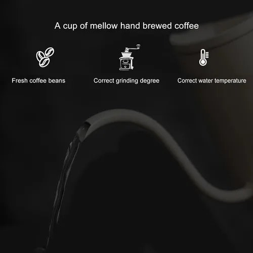 Vista 3 de 20.3 fl oz 20oz verter sobre el hervidor de café vertido sobre la tetera de cuello de cisne con mango de madera, verter sobre el hervidor de café