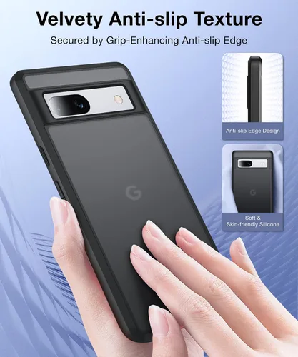 Vista 3 de Serie Soft Touch para Funda Google Pixel 7a, [Antihuellas] [Ajuste Delgado] con Protección Militar Borde de Silicona [A Prueba de Golpes]